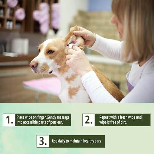 NOVEHA Dog Ear Wipes Finger Glove Fit | Easy Ear Cleaning for Dogs & Puppies, Cats & Kittens | Gentle Pet Ear Cleaner Finger Wipes for Puppy, Kitten & More | Cat & Dog Ear Wash | 2PK - 50ct - Image 6