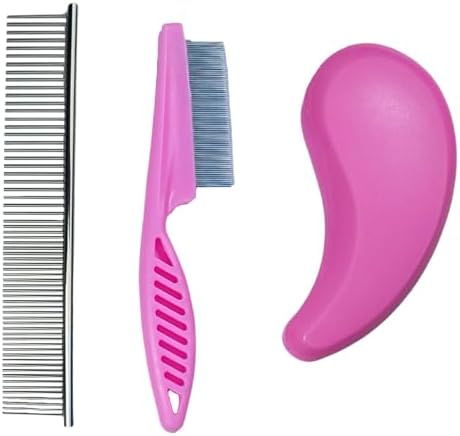 3 PCS Puppy Brush Grooming Kit (Pink) by MAEELOU