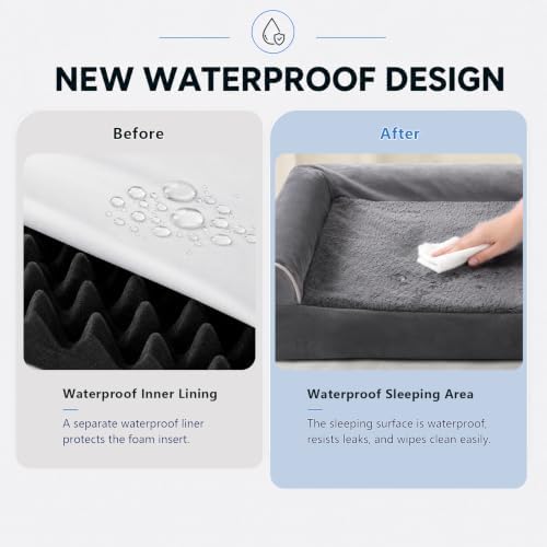 WESTERN HOME Orthopedic XL Dog Bed Extra Large Washable Dog Couch, 42in - Image 4
