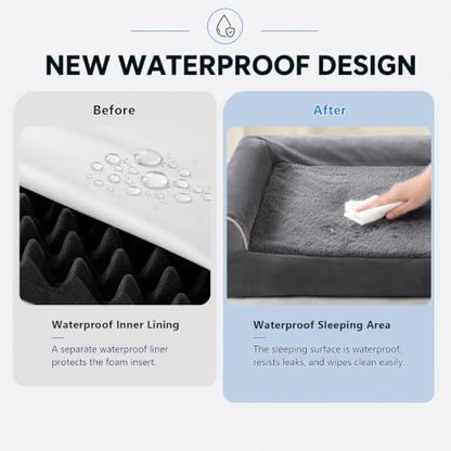 WESTERN HOME Orthopedic XL Dog Bed Extra Large Washable Dog Couch, 42in - Image 4
