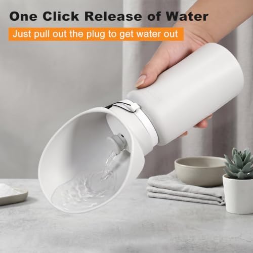 Dog Water Bottle, Silicone Foldable Pet Water Bottle, 550ml (18.6oz), Grey - Image 6