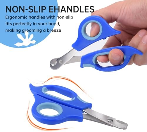 KEUYE Bearded Dragon Nail Clippers,Stainless Steel Bearded Dragon Toe Nail Clippers with Precise Angled Edges (Blue) - Image 3