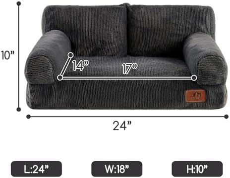 Hollypet Small Dog Large Cat Bed Puppy Couch Beds for Pets up to 25 lbs - Image 3