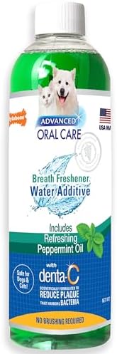 Nylabone Advanced Oral Care Pet Dental Water Additive, Liquid Tartar Remover & Breath Freshener for Dogs, Dog Teeth-Cleaning, Peppermint Flavor, 16 oz. by Nylabone