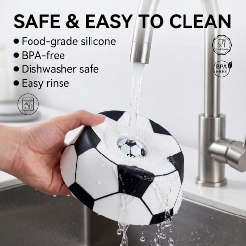 SAVAN IPA Slow Feeder Dog Bowls for Liquid with Rolling Ball, Interactive Lick Bowl Anti-Slip Slow Feeder for Wet Food, Water & Treats Lick Toy for Dogs Cats Large Medium Small (Black and White) - Image 2