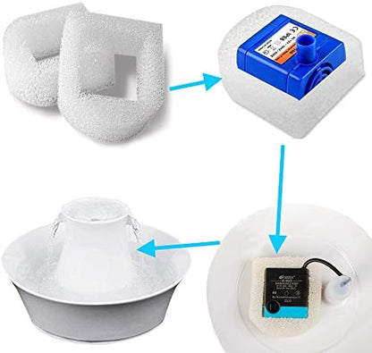 24-Pack Replacement Foam Filter Fit for Drinkwell Stainless Steel 360, Lotus, Avalon, and Pagoda Water Bowl - Image 3