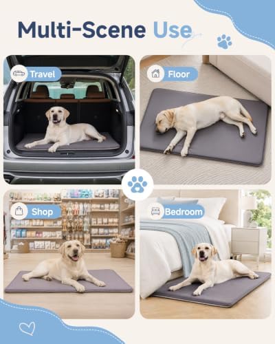 Waterproof Dog Crate Pad Bed, Wipeable Kennel Bed Mat, 35x22, Graphite Grey - Image 6