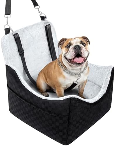 Dog Car Seats for Medium Dogs, All-Season Comfort Dog car Seat Boosters Detachable & Washable Pet Dogs Seat for Cars, SUVs, Easy to Install (Black) by PHCOHIDO