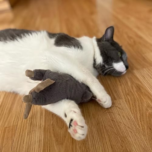 SPOT Big Mouse Bertha Cat Toy with Catnip – Lifelike Plush Mouse, Crinkle Sound, Large 7in Size, for Cuddling, Chasing, Playing – Assorted Colors - Image 6