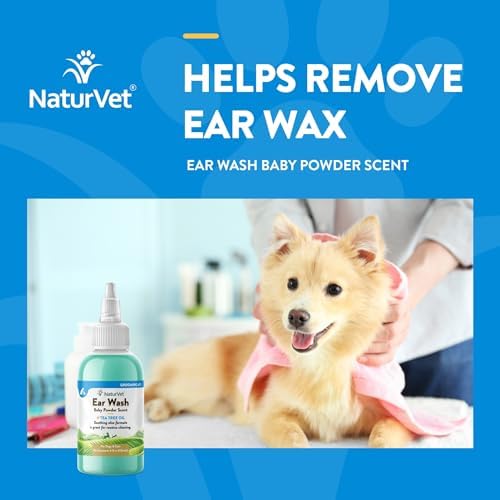 NaturVet Ear Wash with Tea Tree Oil Aloe & Baby Powder Scent - Image 4