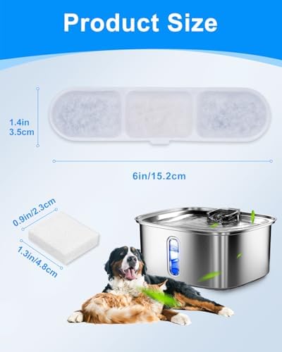 Dog Fountain Water Bowl Filters Compatible with MAILOFY WF530 9L - Image 6