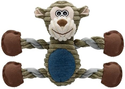 BUYPOW Dog Toys for Large Dog - Plush Squeaky Medium & Small Dog Toys - Stuffed Animals Puppy Toys - Funny Cute Dog Toys for Dog Birthday Presents (Monkey) by BUYPOW