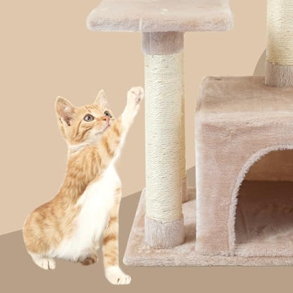 Cute Cat Tree Kitten Cat Tower Condo Cat Furniture Sisal Scratching Posts B - Image 4