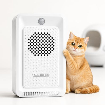 Cat Litter Deodorizer, Smart Odor Control for Cat Litter Box, Plant-based Cat Odor Eliminator, Rechargeable Pet Odor Eliminator with Plant-Based Oil, Safe & Quiet Air Freshener for Pet Homes by AllGood