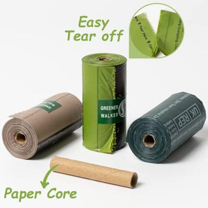 GREENER WALKER Poop Bags for Dog Waste, 1080 Doggy Waste Bags Extra Thick Strong 100% Leak-Proof (Green) - Image 2