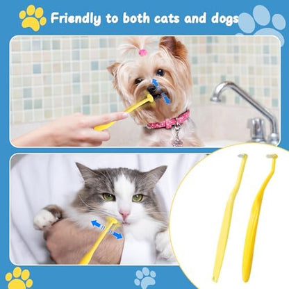 E.M&S.T by Emmeliestella Small Dog & Cat Toothbrush Horizontal Head, Cat Dental Care, Dog Tooth Brush, Oral Hygiene, Easy Handle, Deep Clean, Soft Bristles, Multi-Angle, Pointed Toothbrush, 3PCS - Image 7