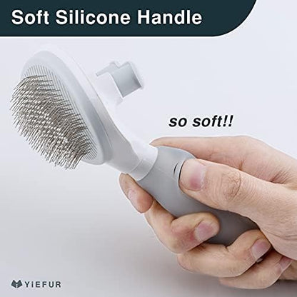 Cat Brush for Shedding, Self Cleaning Brush for Long & Short Hair Cats - Image 4