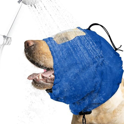 Nanaki Adjustable Shower Caps for Dogs Ear Covers for Bath, Shower Cap Reusable Waterproof, Dog Ear Muffs Snood Protection for Head Protection Hair Cap Bathing Grooming Swimming by Nanaki