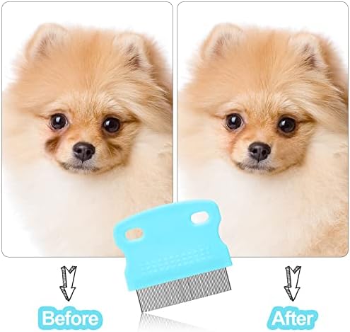 Boao 5 Pcs Dog Eye Comb Tear Stain Remover Grooming, Light Blue, Black - Image 4