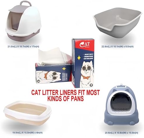 Litter Box Liners, Disposable Cat Litter Liners, Heavy Duty Plastic Litter Box Liners, Jumbo Size: 36 * 19 inch, Close & Scratch Resistant (10 Count, Scent Free) - Image 5