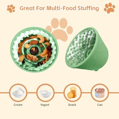 Dog Lick Bowl,Anxiety Relief Non-Slip Silicone Treat Bowl,Durable Anti-Choking Long-Lasting Enrichment Slow Feeder Licking Mat for Small Medium Large Breed,Freezable BPA Free Silicone Dishwasher Safe - Image 4