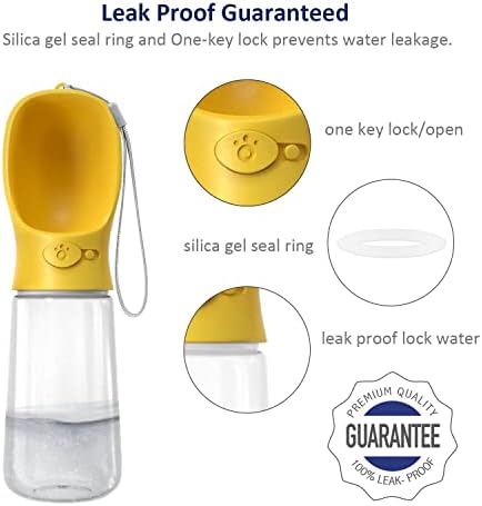 WePet Portable Dog Water Bottle, 19 OZ, Leak Proof Puppy Water Dispenser with Drinking Feeder for Pets Outdoor Walking, Hiking, Travel, Food Grade Plastic - Image 4
