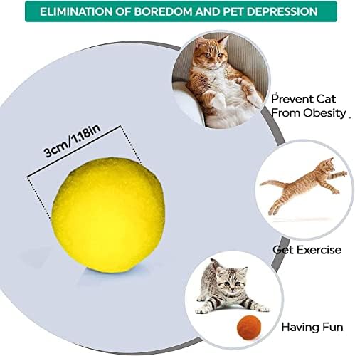 Premium Soft Pom Pom Balls for Kittens - Lightweight, Interactive, Assorted Colors - Plush Toy for Kitten Training and Play - Pet Products for Cats (Mixed Sizes 20 Balls) - Image 3
