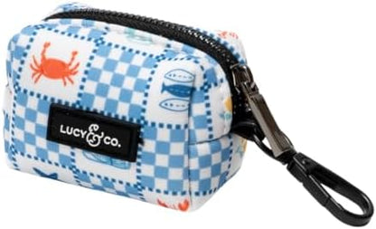 Lucy & Co. Sunny in Sicily Dog Poop Bag Holder and Dispenser, Clips to Leash, Water-Repellent Neoprene, Includes Refill Roll by LucyCo