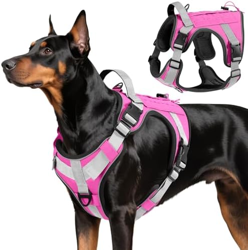VavoPaw Heavy Duty Tactical Dog Harness for Large Dogs, No Pull Adjustable by VavoPaw