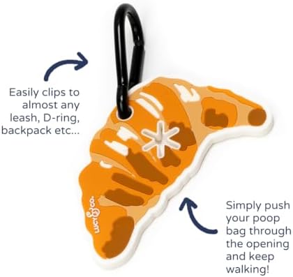 Lucy & Co. Croissant Poop Clip, Hands Free Dog Leash Waste Bag Holder Accessory - Image 2