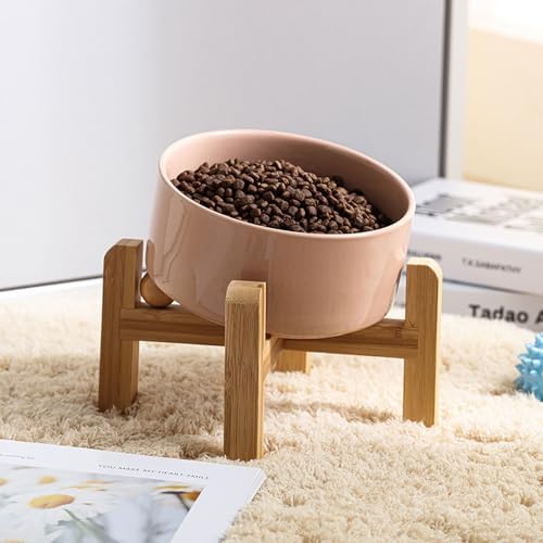 Petygooing Khaki Elevated/Raised 15°Slanted Ceramic Dog Bowl for Small and Medium Breeds, Tilted Anti Slip Pet Feeding Bowl,Food Water Dish with Stand for Cats and Dogs (28 OZ/3.6 Cups) - Image 6