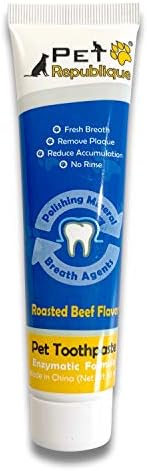 Pet Republique Enzymatic Dog Toothpaste Kit with Finger Toothbrushes Cats and Dogs Dental Cleaning Kit - 3.5 oz Beef Flavor Toothpaste, 3 Silicon Finger Toothbrushes, 1 Mini Handle Toothbrush - Image 7