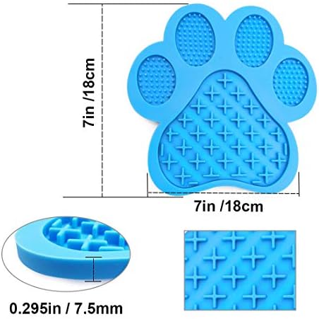 Dog Lick Pad, Dog Feeding Mats Slow Eating Pet Mat with Super Suction for Dogs Licking Peanut Butter, Pet Bathing, Grooming Training - Image 2