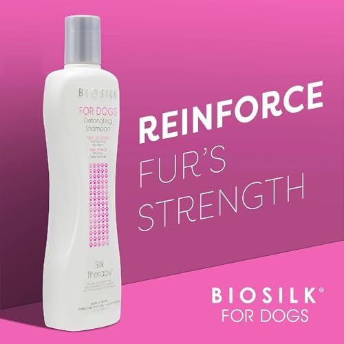 BioSilk for Dogs Silk Therapy Detangling Dog Shampoo, 12 Fl Oz, 2-Pack - Image 2