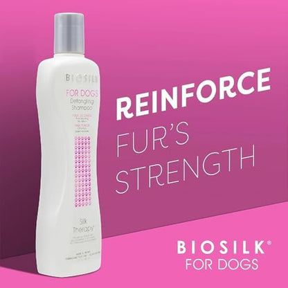 BioSilk for Dogs Silk Therapy Detangling Dog Shampoo, 12 Fl Oz, 2-Pack - Image 2