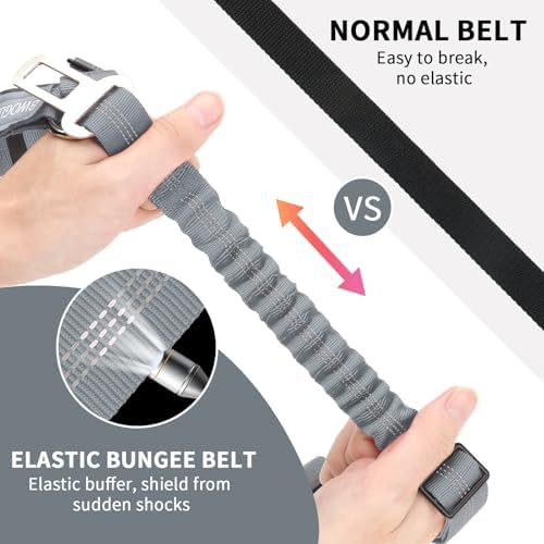 BWOGUE 2 Pack Dog Seat Belt for Car, Headrest Restraint, Elastic Bungee - Image 3