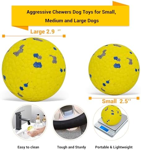 Dog Balls Toys for Aggressive Chewers(2 Pack) - Image 3