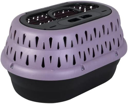 Petmate Top Load Plastic Cat Kennel, One-Door, 19in, Purple by Petmate
