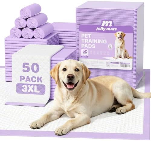 36"x36" Dog Pee Pads-50 Pack Lavender Scented XXXL Potty Pads for Dogs by JollyMate