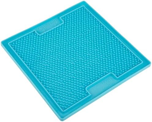LickiMat Classic Soother, Cat Slow Feeder Lick Mat, Boredom Anxiety Reducer; Perfect for Food, Treats, Yogurt, or Peanut Butter. Fun Alternative to a Slow Feed Cat Bowl or Dish, Turquoise - Image 3