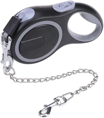 PUPTECK Retractable Dog Leash with Detachable Chew Proof Cable, Black, 26 ft by PUPTECK