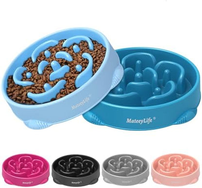 MateeyLife 2-Pack Slow Feeder Dog Bowls, 4 Cups, Dog Puzzle Feeder Bowl by MateeyLife