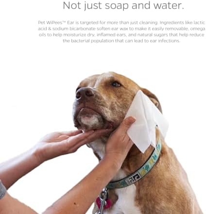 Pet Parents® Pet WiPees™ Ear, Cat & Dog Ear Wipes, Ear Cleaner for Dogs, Ear Wipes for Dogs. (100 Count (Pack of 2), Natural) - Image 2