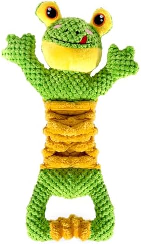 Sedioso Dog Tug Toy, Durable Dog Toys Large Breed, Tug of War Dog Squeaky Toy, Stuffed Plush Dog Toys with Crinkle Paper for Small, Middle, and Big Dogs(Tug of War Series, Frog) - Image 6
