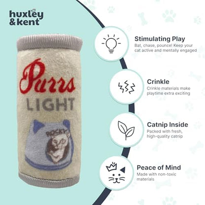 Huxley & Kent Plush Crinkle Catnip Cat Toy, Purrs Light - Image 4