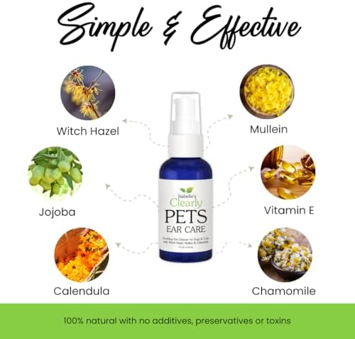 Isabella's Clearly Dog & Cat Ear Care Oil - Natural Wax Removal & Itch Relief - Ear Drops with Calendula, Witch Hazel, Mullein - Made in USA - Image 3