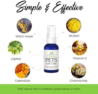 Isabella's Clearly Dog & Cat Ear Care Oil - Natural Wax Removal & Itch Relief - Ear Drops with Calendula, Witch Hazel, Mullein - Made in USA - Image 3