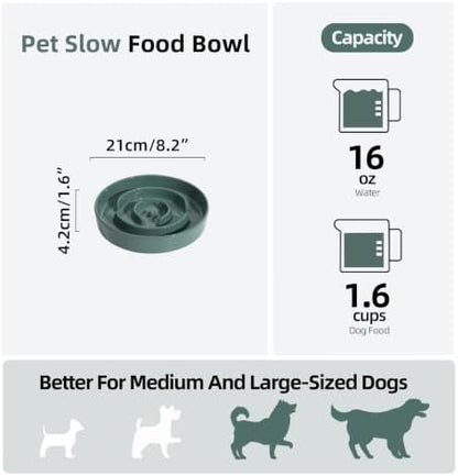 Havniva Ceramic Slow Feeder Dog Bowls, 8.3 in Slow Feeder for Medium Breed - Image 2