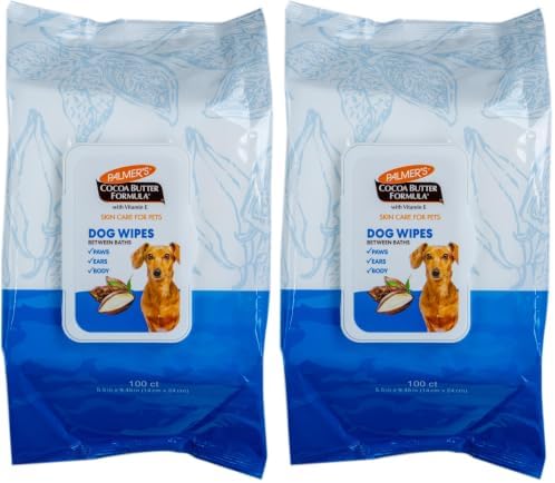 Palmer's for Pets Coconut Oil Refreshing Wipes for Puppies - Palmers Puppy Wipe for Gentle Grooming, 100 Count (Pack of 2) by Palmers