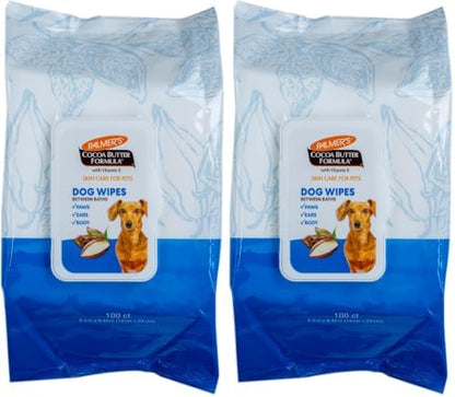 Palmer's for Pets Coconut Oil Refreshing Wipes for Puppies - Palmers Puppy Wipe for Gentle Grooming, 100 Count (Pack of 2) by Palmers